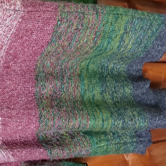 OLIVIA M* longline faux leather trimmed long sleeve duster sweater various color - Picture 7 of 12